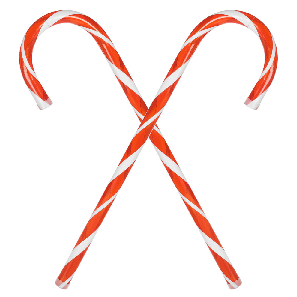 Urbn Living (2) Large Plastic Refillable Candy Cane Christmas Tree Decoration Xmas Hanging Décor