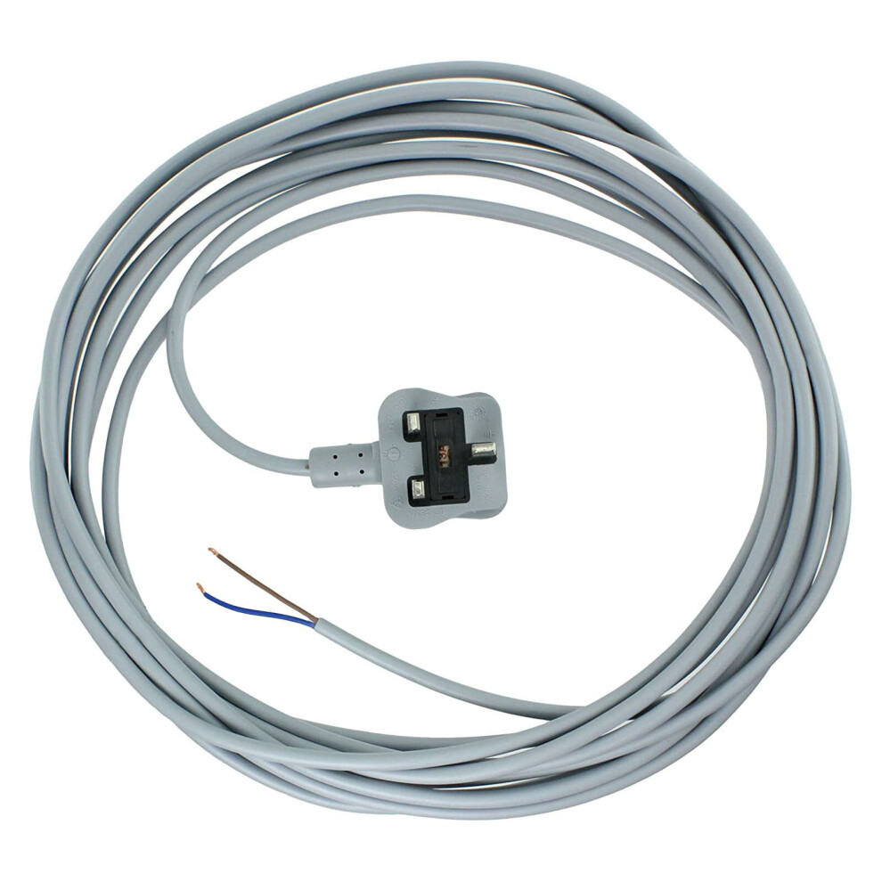 Spares2go Mains Cable For Karcher Vacuum Cleaner Hoover Lead 8M Replacement Grey
