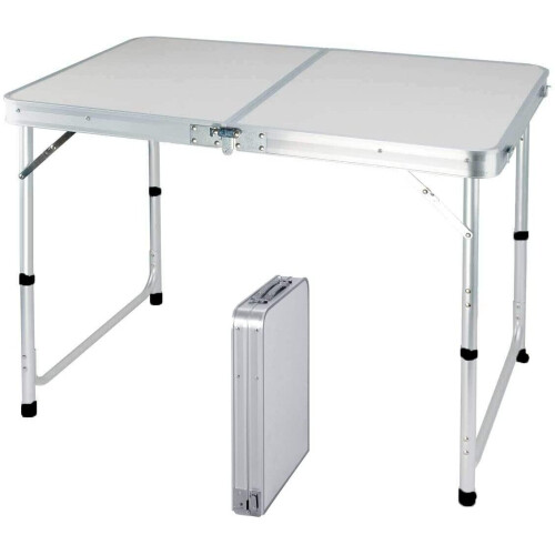 4FT HEAVY DUTY FOLDING TABLE PORTABLE PLASTIC CAMPING GARDEN PARTY 2