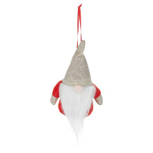 (2 (One Red, One Grey)) 2,4,6 Christmas Tree Hanging Gnome Xmas Gonk Decoration Glitter Festive Ornament