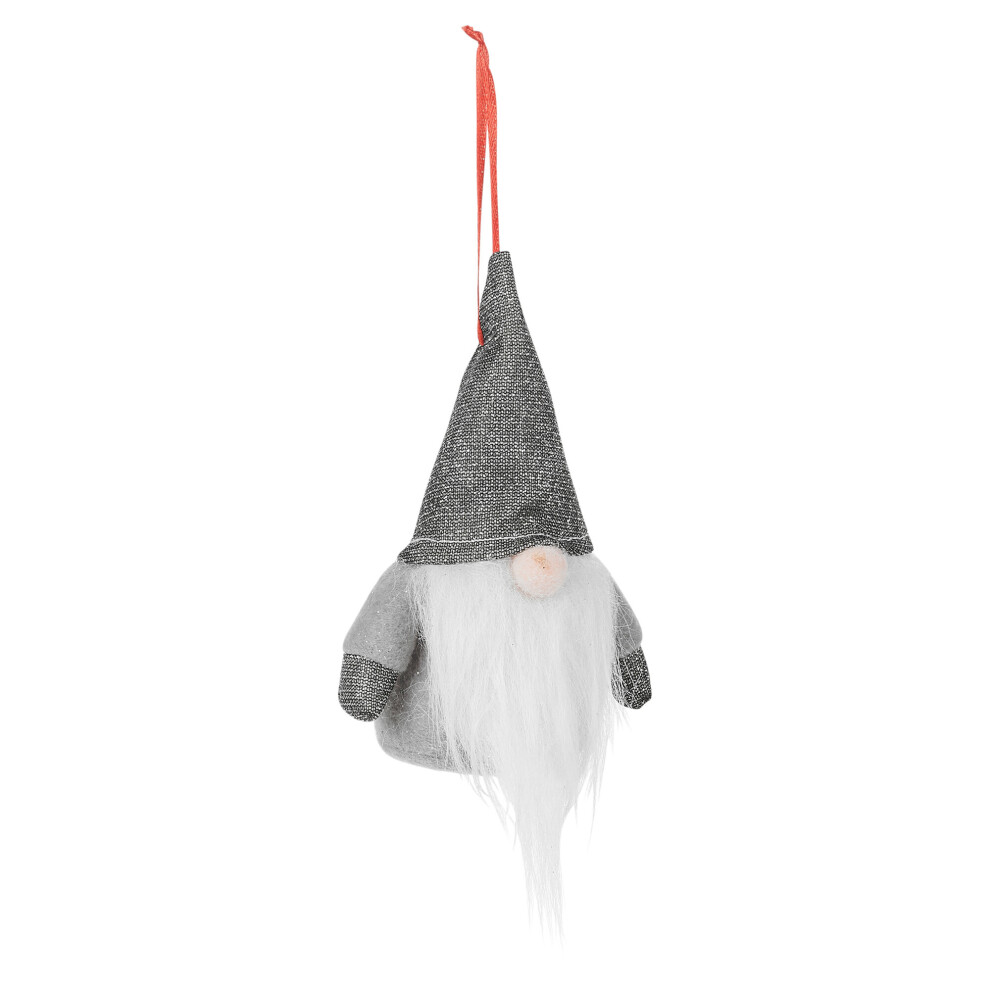Urbn Living (6 (Three Red, Three Grey)) 2,4,6 Christmas Tree Hanging Gnome Xmas Gonk Decoration Glitter Festive Ornament Red,Grey