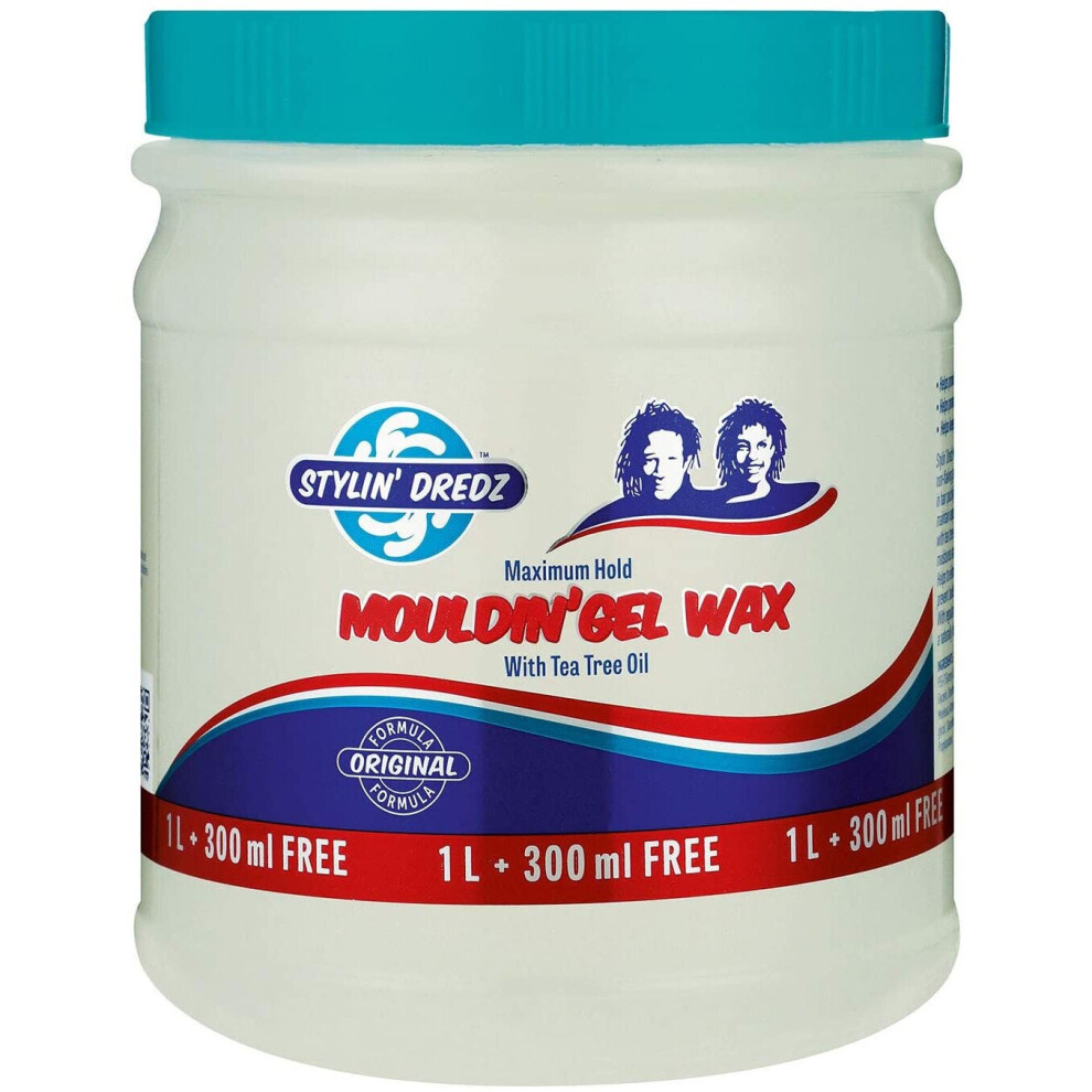 Stylin Dredz Mouldin Gel Wax Loc n Twist Gel Dreadlock Gel Maximum Hold 1300ml - Image 3