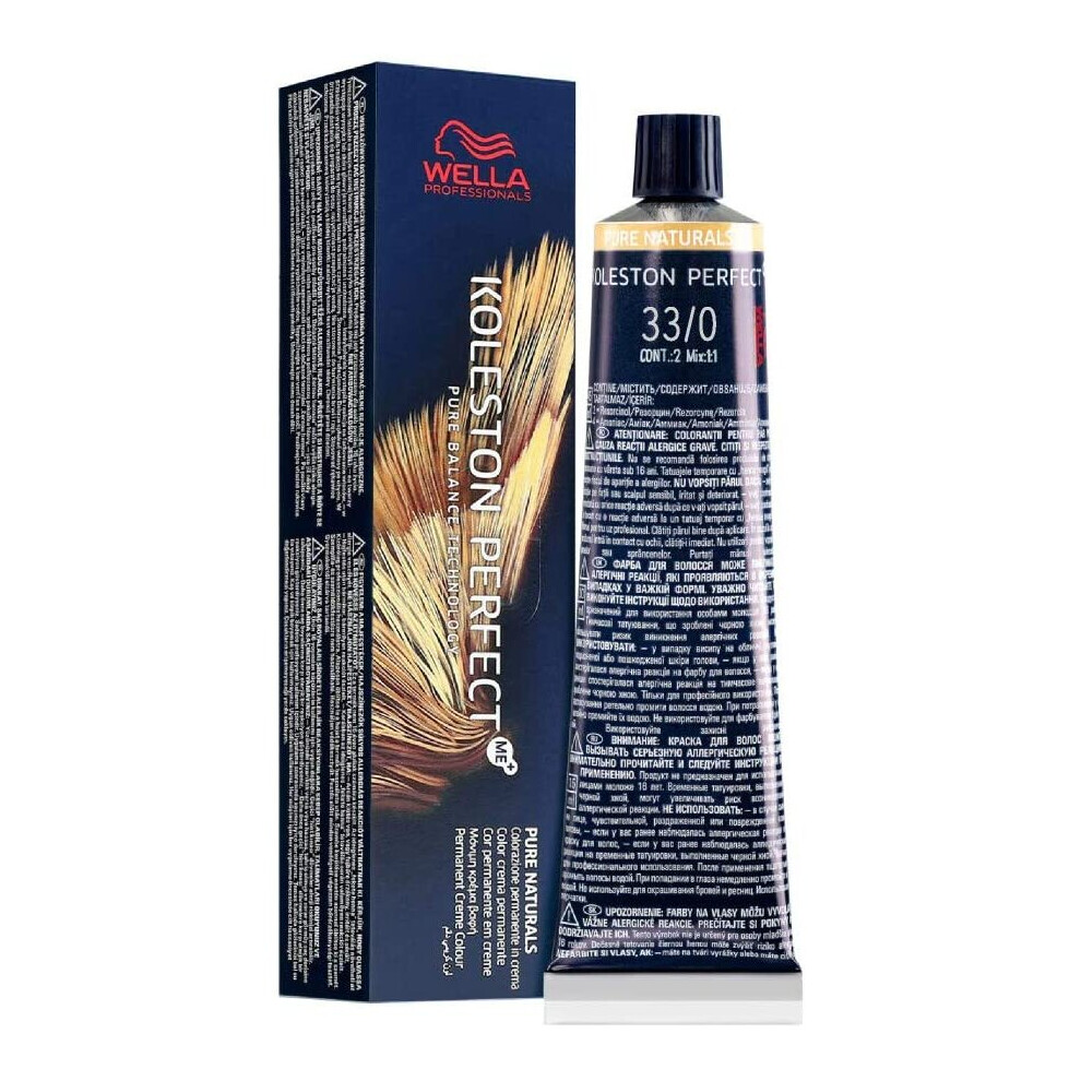 Brown 33/0 Dark Intensive Wella Koleston Perfect Me+ Pure Naturals 60Ml