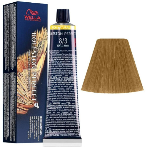 Wella koleston me+ 60 ml, color 8/3