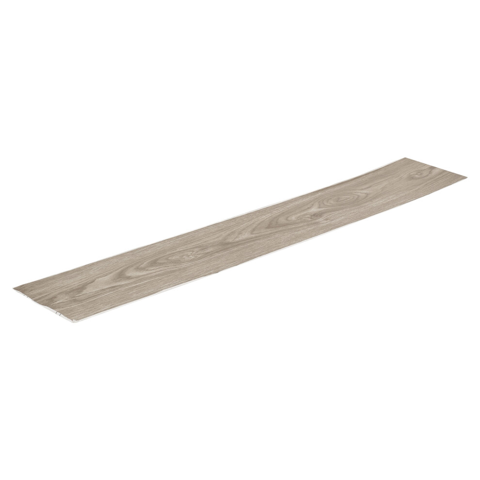 (Grey Wood Grain, 3x Pack of 7) Vinyl Floor Planks Wood Effect Flooring Tiles Self Adhesive Kitchen Floor Lino