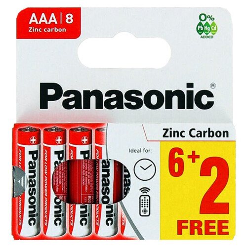 Panasonic PANASONIC RED - R03R AAA 8PK