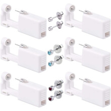 6 Pcs Painless Ear Piercing Gun Disposable Safety Asepsis Piercing Tool Kit with Ear Studs