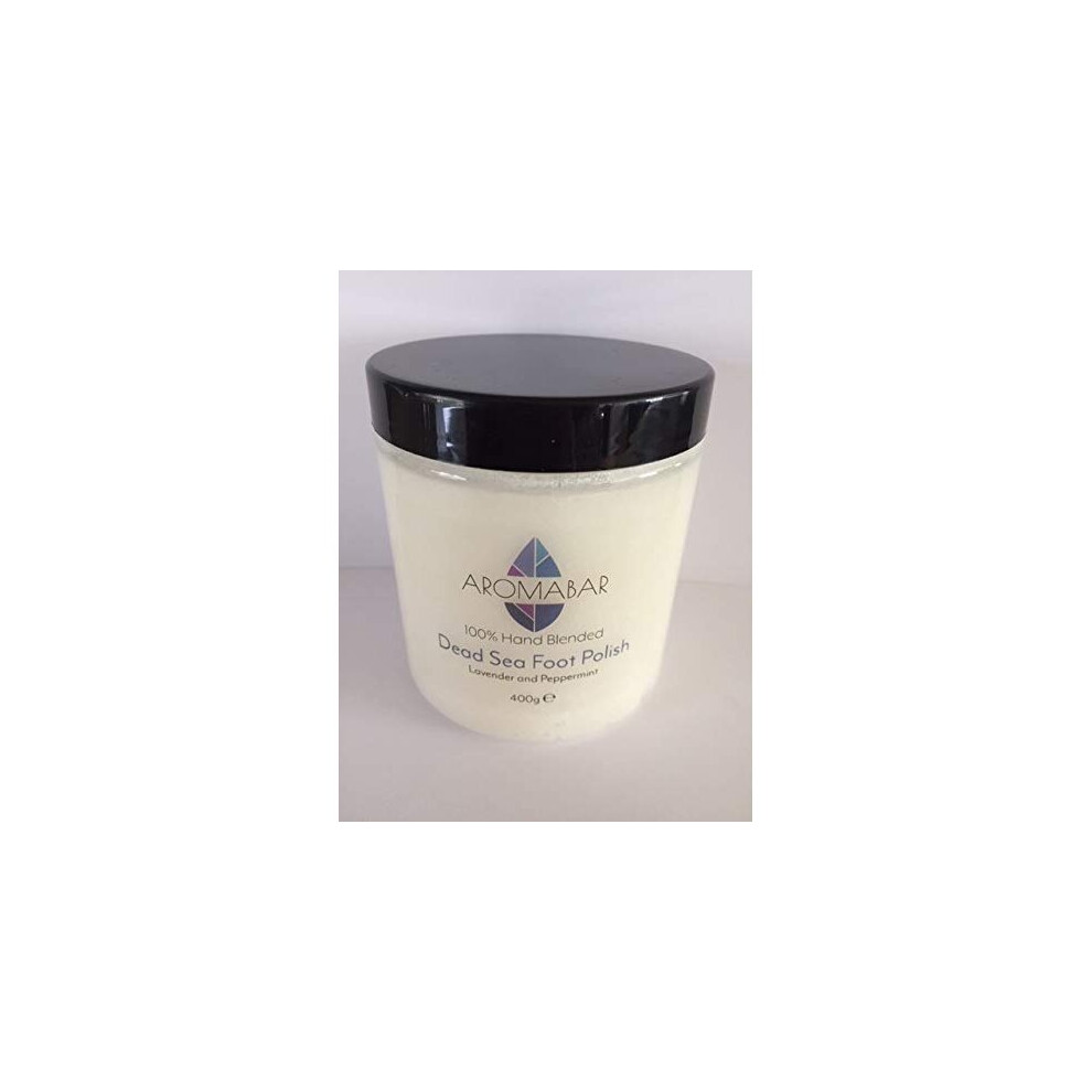 Aromabar Lavender & Peppermint Dead Sea Salt & Shea Butter Foot Polish Scrub 400G 100% Natural Packed With Minerals