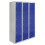MonsterShop Metal Lockers 6 Doors Steel Flatpack Storage Lockable Gym School Blue – 45cm D 9