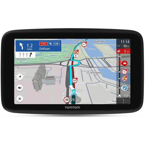 TomTom TomTom Truck Sat Nav GO Expert, 6 Inch HD Screen, with Custom Large Vehicle Routing and POIs, Traffic Congestion Thanks to TomTom Traffic, World Maps,