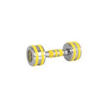 (2 x 3kg) Chrome Luxury Dumbbells Yellsteel