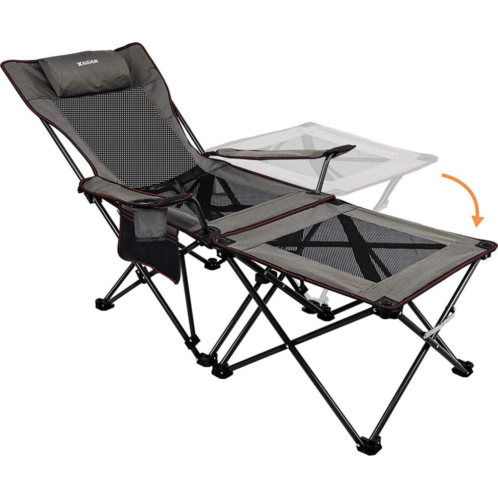 Folding chair with side table top