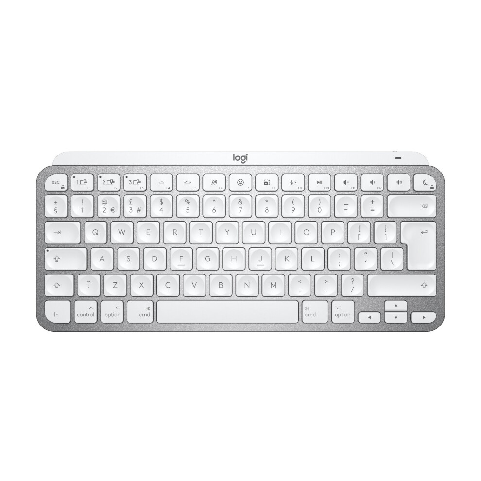 Logitech Mx Keys Mini For Mac - Keyboard - Backlit - Bluetooth - Qwerty - Uk - Pale Grey - For Apple 10.2-Inch Ipad, 10.