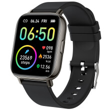 Motast 1.69in Smart Watch: Fitness Tracker with Heart Rate, Sleep & SpO2 Monitor, 24 Sports Modes, IP68 Waterproof, Call/SMS Alerts, For Men & Women