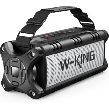 Portable Bluetooth Speakers, W-KING 50W Bluetooth Speaker Loud, IPX6 Waterproof Outdoor Speaker with 8000mAh Power Bank, Wireless Bass Speaker