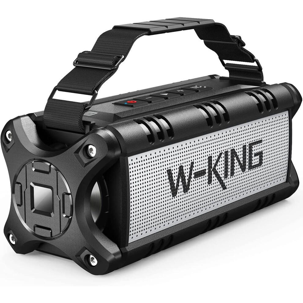 Portable Bluetooth Speakers, W-KING 50W Bluetooth Speaker Loud, IPX6 Waterproof Outdoor Speaker with 8000mAh Power Bank, Wireless Bass Speaker