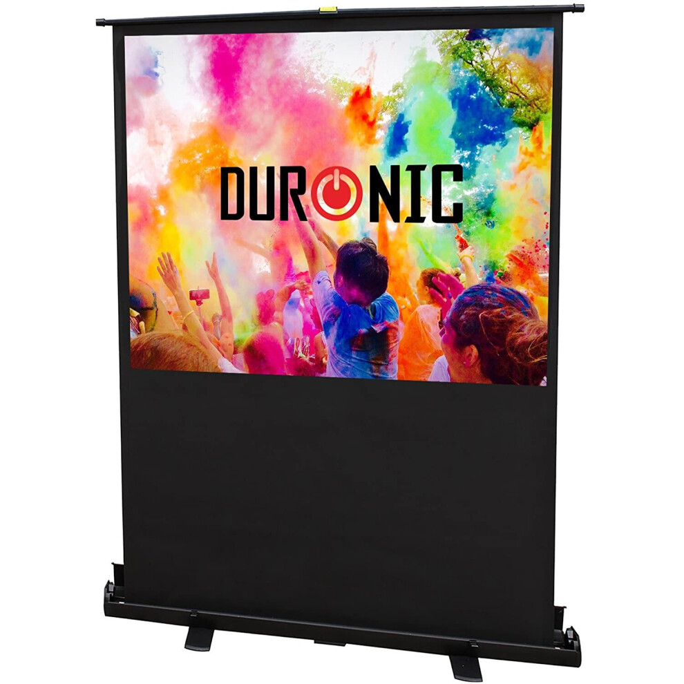 Duronic Projector Screen Fps60/43 - 60" Floor Projector Screen | School | Theatre | Cinema | Home Brilliant : 122Cm(W) X 91Cm(H) Portable White