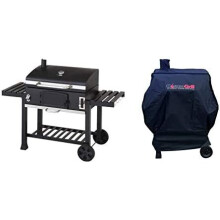 (BBQ  + Cover) CosmoGrill XXL Charcoal Smoker BBQ Outdoor Grill