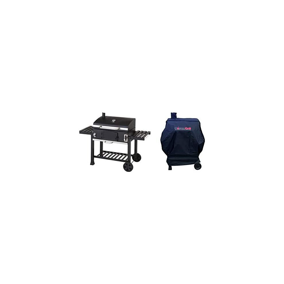 (BBQ  + Cover) CosmoGrill XXL Charcoal Smoker BBQ Outdoor Grill