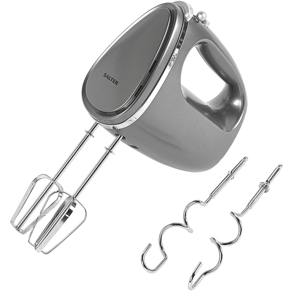 Salter Cosmos Electric Hand Mixer,Whisk 5 Speed, 2 Dough Hooks Beaters