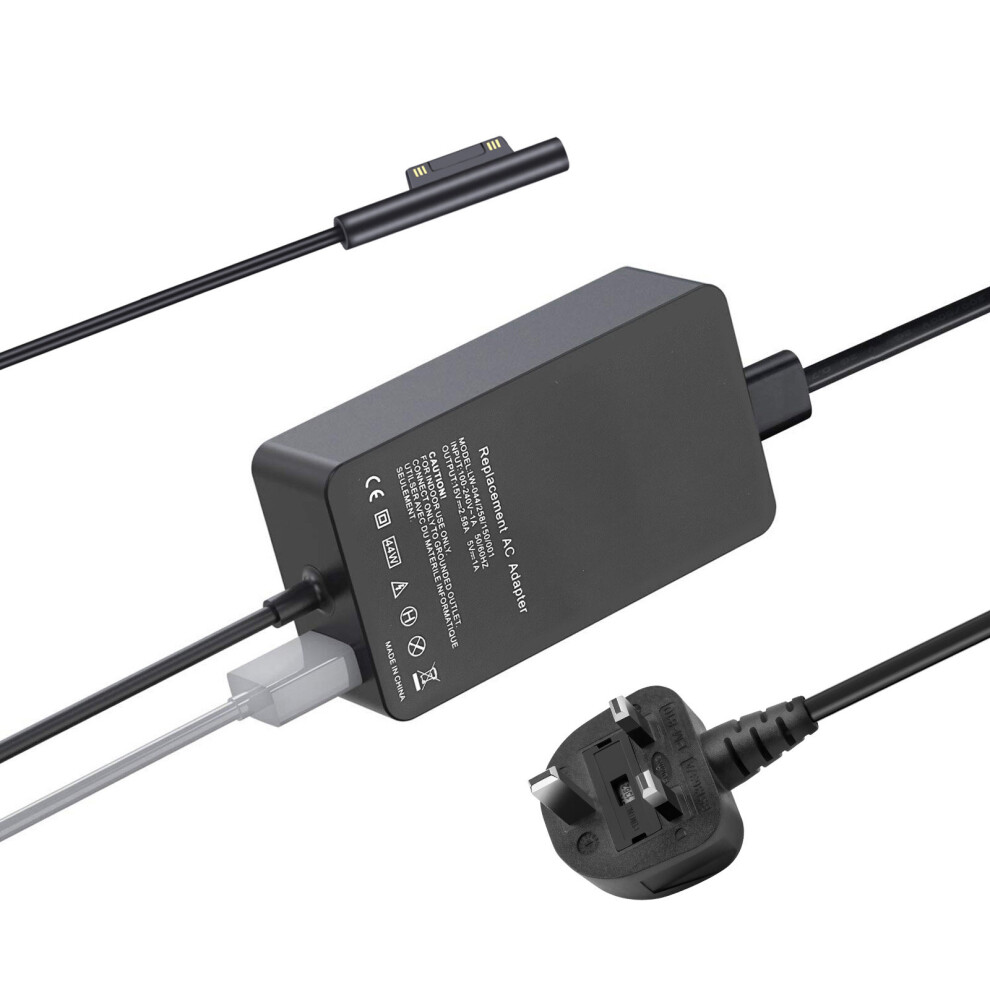 Futurebatt 44W 15V 2.58A Power Adapter Charger For Microsoft Surface Pro 6 Pro 5 1796 1800 6901489010884