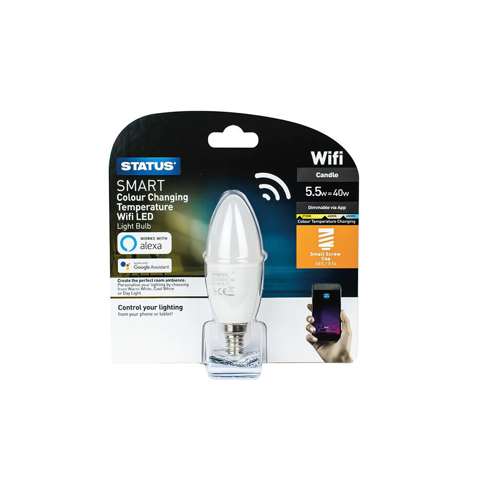 Status International Colour Changing Candle 5.5W 470Lumens Dimmable E14