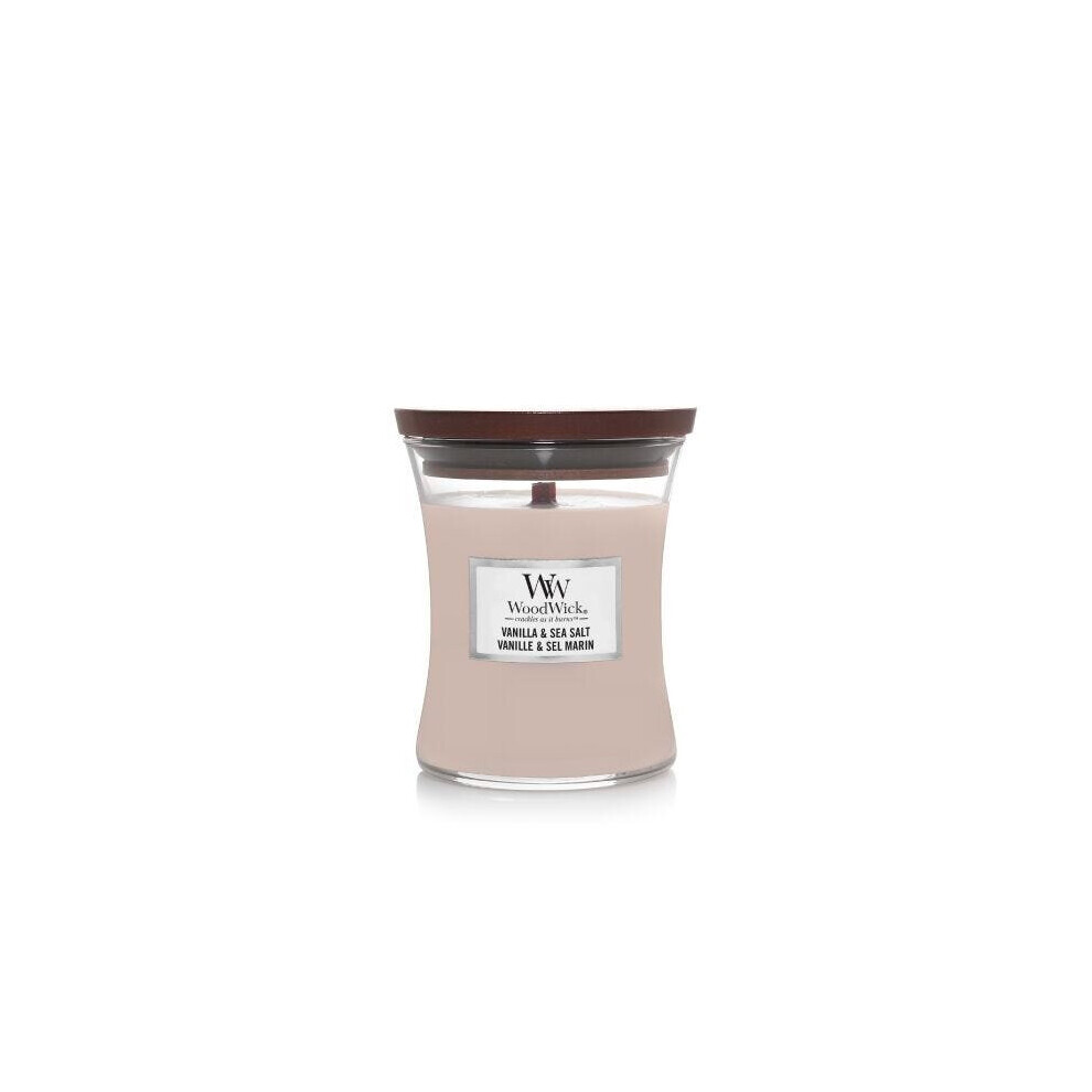 WoodWick - Vanilla and Sea Salt Medium Hourglass Candle