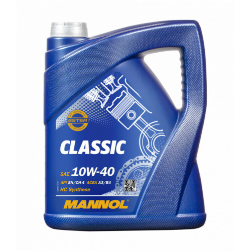 MANNOL 4x5L MANNOL Classic Semi-Synthetic Engine Oil 10W-40 API SN/CH-4 2