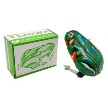 (Clockwork Frog) Children'S Plastic Bouncing Clockwork Toy Frog Chick Small Animal Can walk Gift