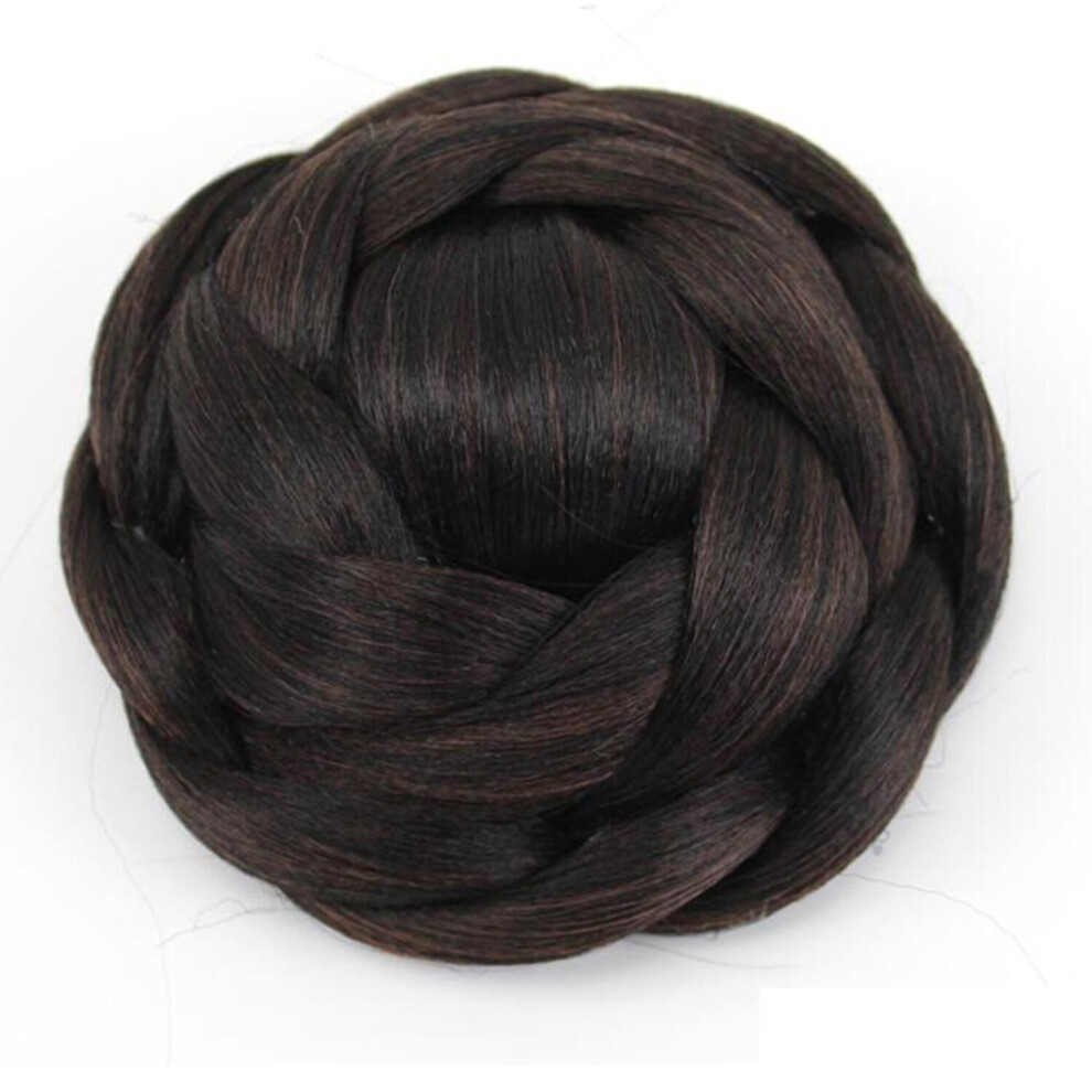 (233darkbrownclipinbun) Clip-in Hair Extension Bun