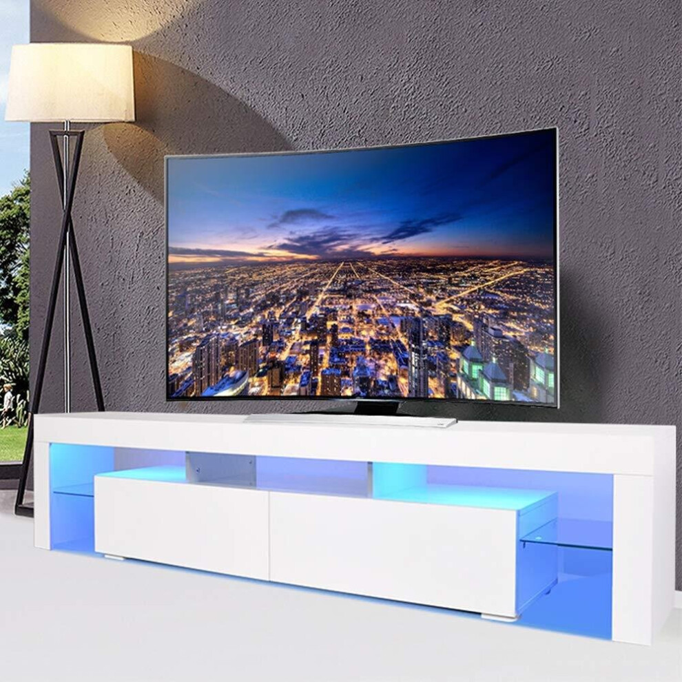 (White) Hampton & Stewart 16 RGB LED Tv Unit 160 cm