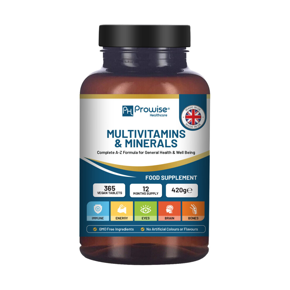 Prowise Healthcare A-Z Multivitamins & Minerals - 365 Vegan Multivitamin Tablets