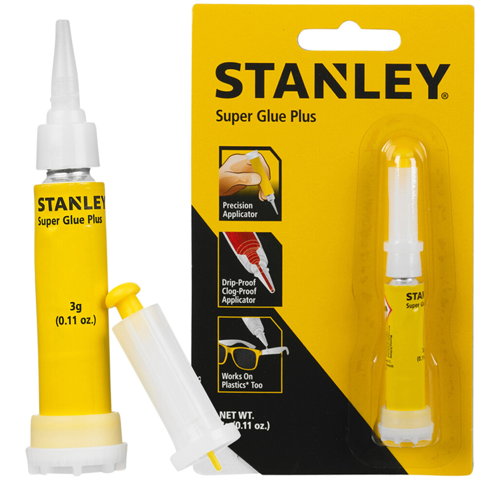 Stanley (Super Glue Plus, 5) Extra Strong Super Glue Adhesive Wood Metal