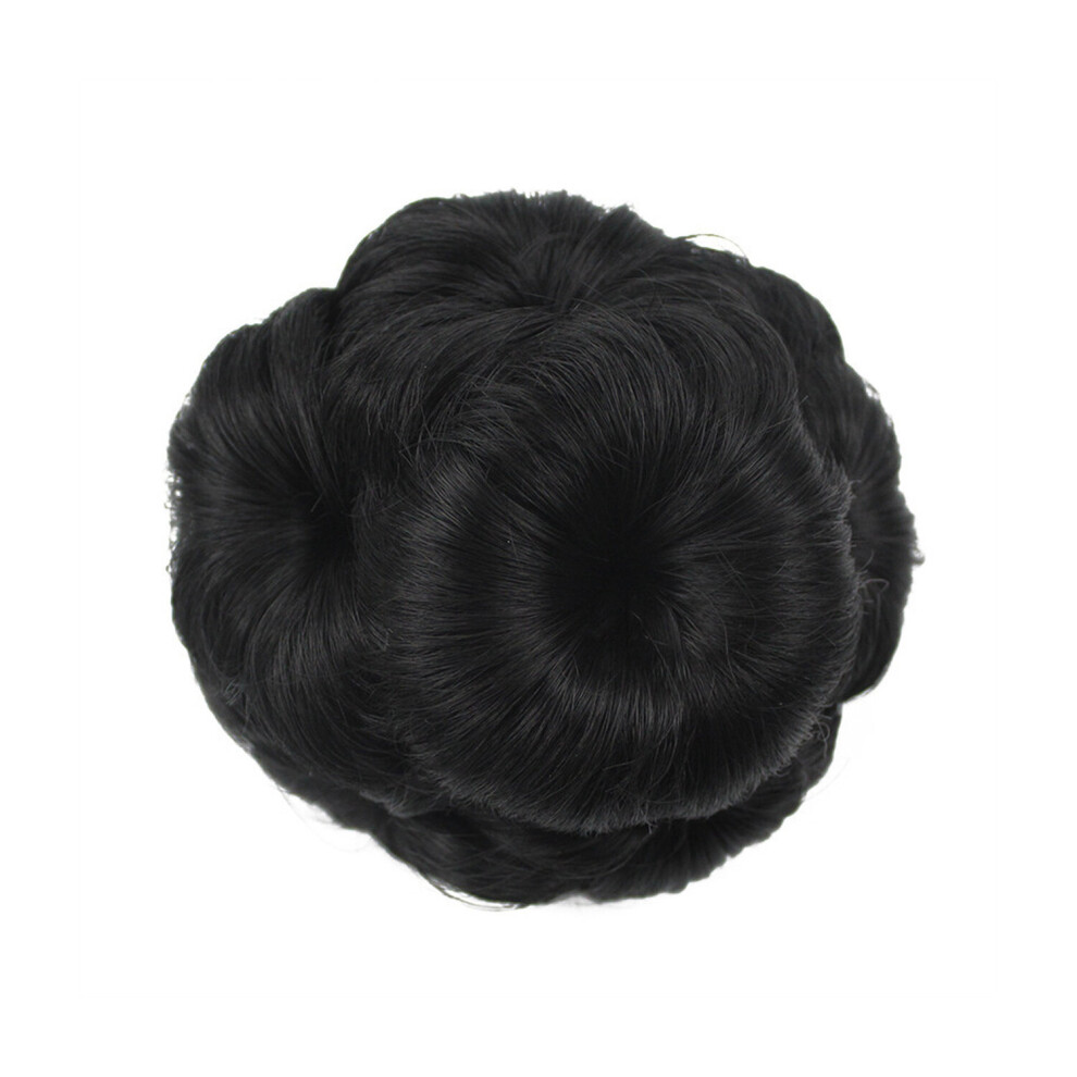 (Black) Claw Hair Extension Bun