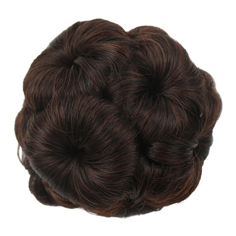 (Dark Brown) Claw Hair Extension Bun