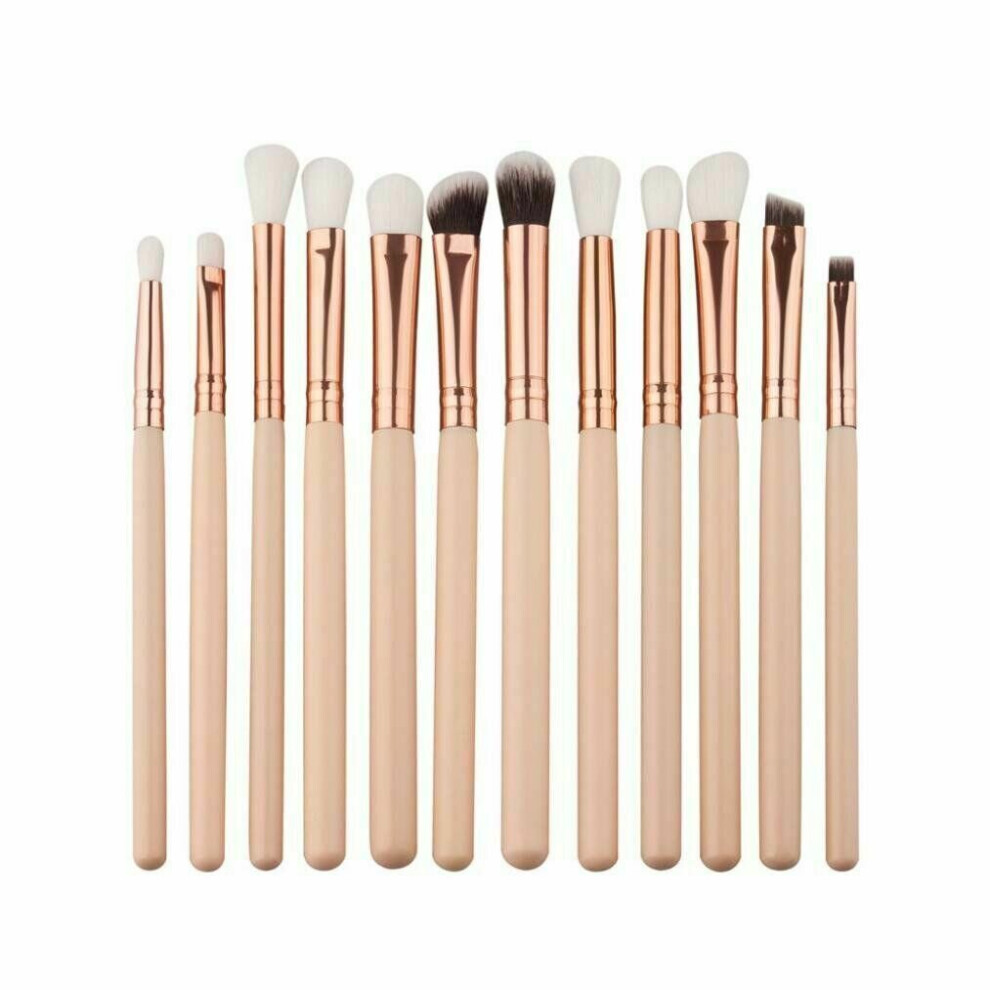 12Pcs Professional Mini Cosmetic Eyebrow Eyeshadow Brush Sets Kits