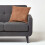 Homescapes (Tan) Real Leather Suede Cushion with Feather Filling 4