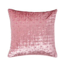 (Blush Pink, 40 x 40 cm) Crushed Velvet Rectangular Cushion Cover