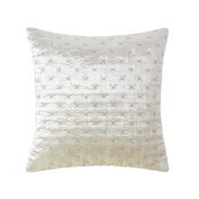 (Cream, 40 x 40 cm) Crushed Velvet Rectangular Cushion Cover