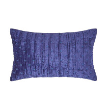(Navy Blue, 30 x 50 cm) Crushed Velvet Rectangular Cushion Cover
