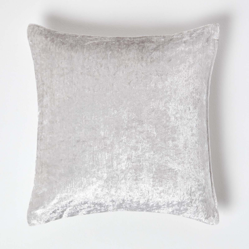 Homescapes (Champagne, 45 X 45 Cm) Luxury Crushed Velvet Cushion Cover