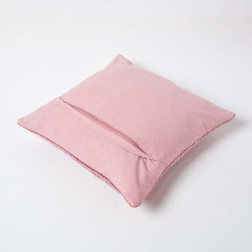 Homescapes (Blush Pink, 40 x 40 cm) Crushed Velvet Rectangular Cushion Cover 2