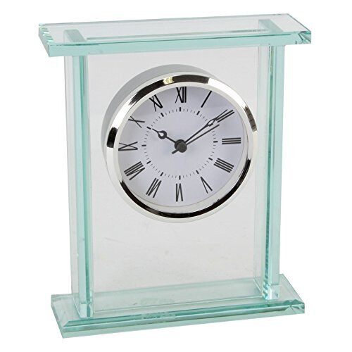 WIDDOP and Co. Wm.Widdop Glass Silver Bezel Mantel Clock