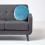 Homescapes (Blue) Velvet Cushion, 40 cm Round 4