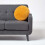 Homescapes (Mustard) Velvet Cushion, 40 cm Round 4