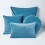 Homescapes (Blue) Velvet Cushion, 40 cm Round 5