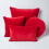 Homescapes (Red) Velvet Cushion, 40 cm Round 5