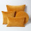 Homescapes (Mustard) Velvet Cushion, 40 cm Round 5