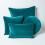 Homescapes (Emerald green) Velvet Cushion, 40 cm Round 5