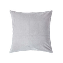 (Light Grey, 60 x 60 cm) Velvet Cushion Cover